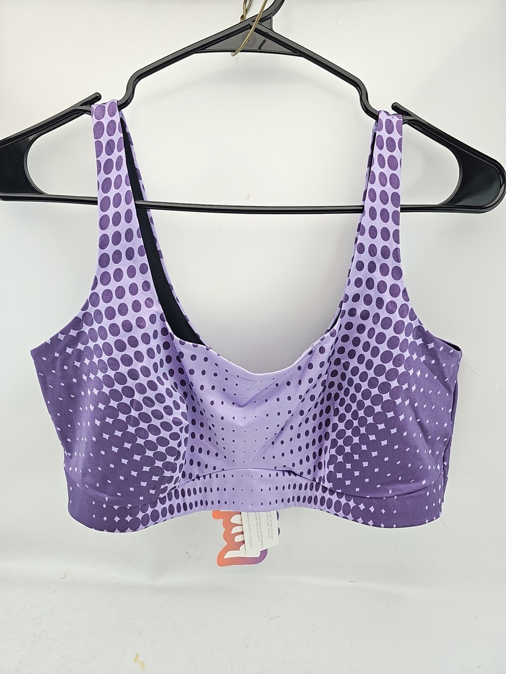 YITTY Lavender & Purple Dot-Print Medium Support Sports Bra